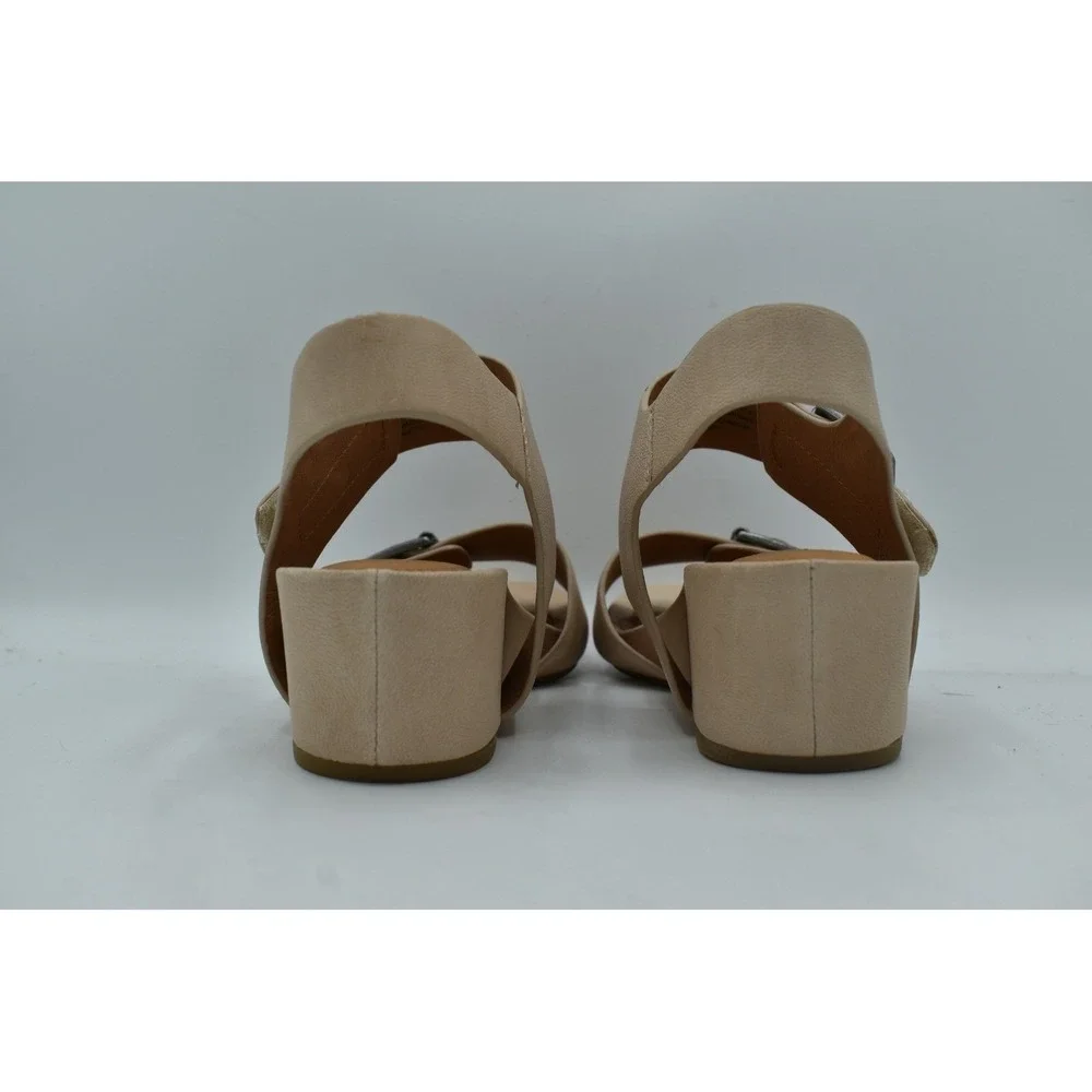 Sofft Women Size 10 Valeri Tapioca Grey Leather Wedge Sandals Shoes